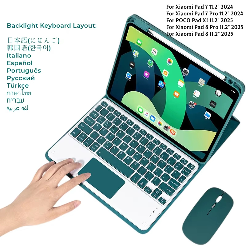 Gaming Keyboard Mouse Wireless - Custodia con Tastiera Retroilluminata e Mouse