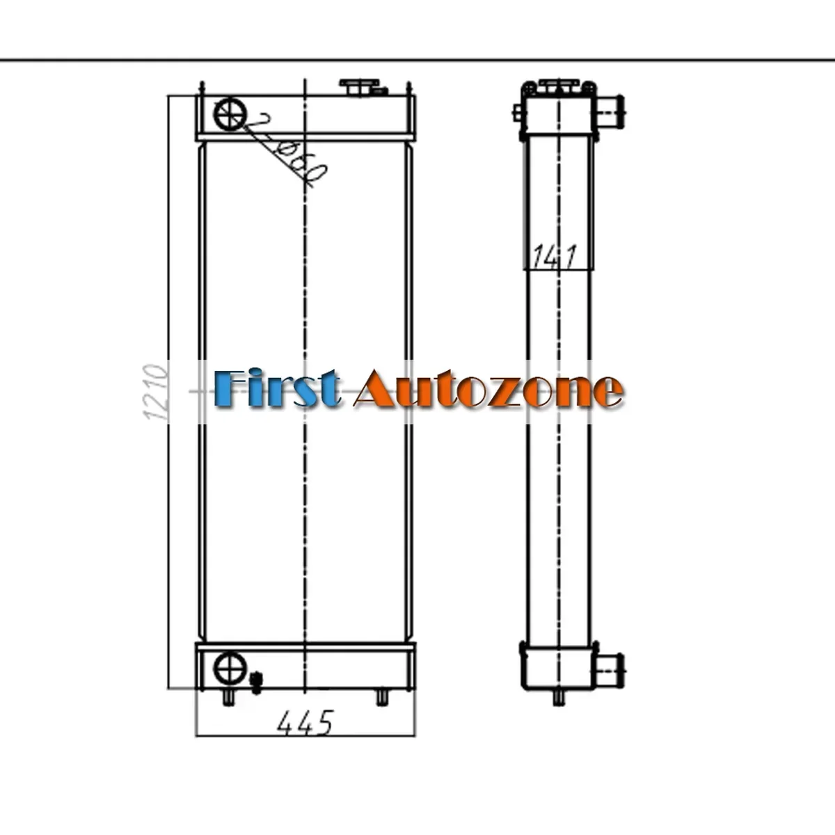 Aluminum Case 65 - Radiatore Serbatoio Acqua LN002450 per Escavatori
