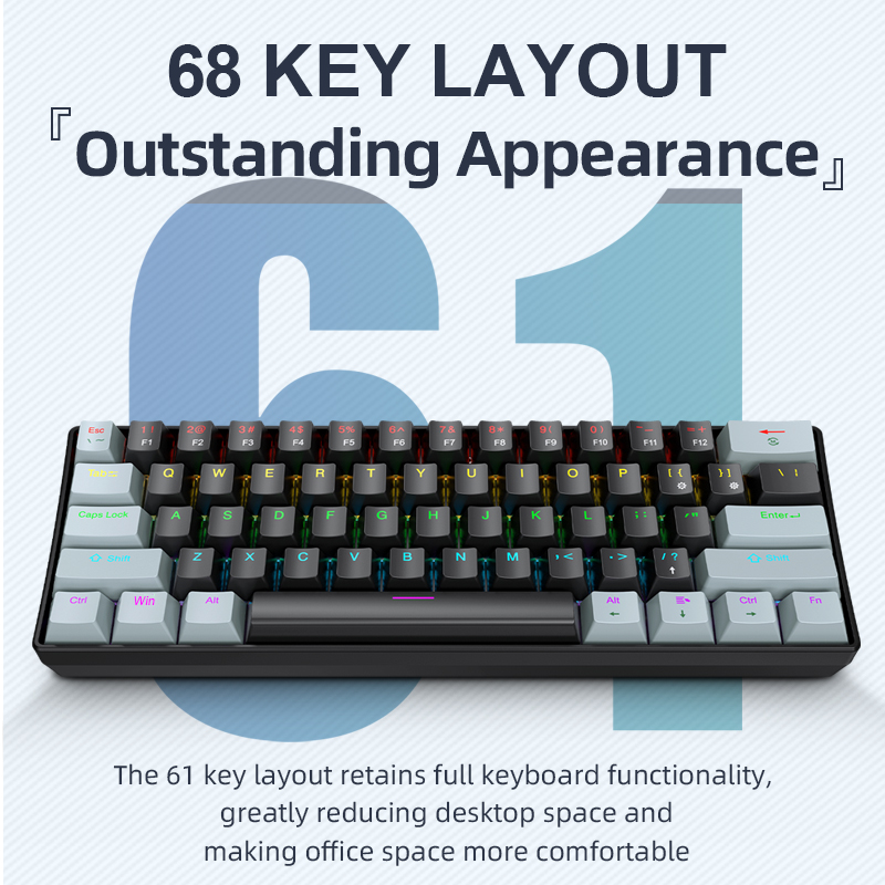 APAYADO K61 Mini tastiera mecc - Keyboard Gaming Blue Switch recensione e prezzo
