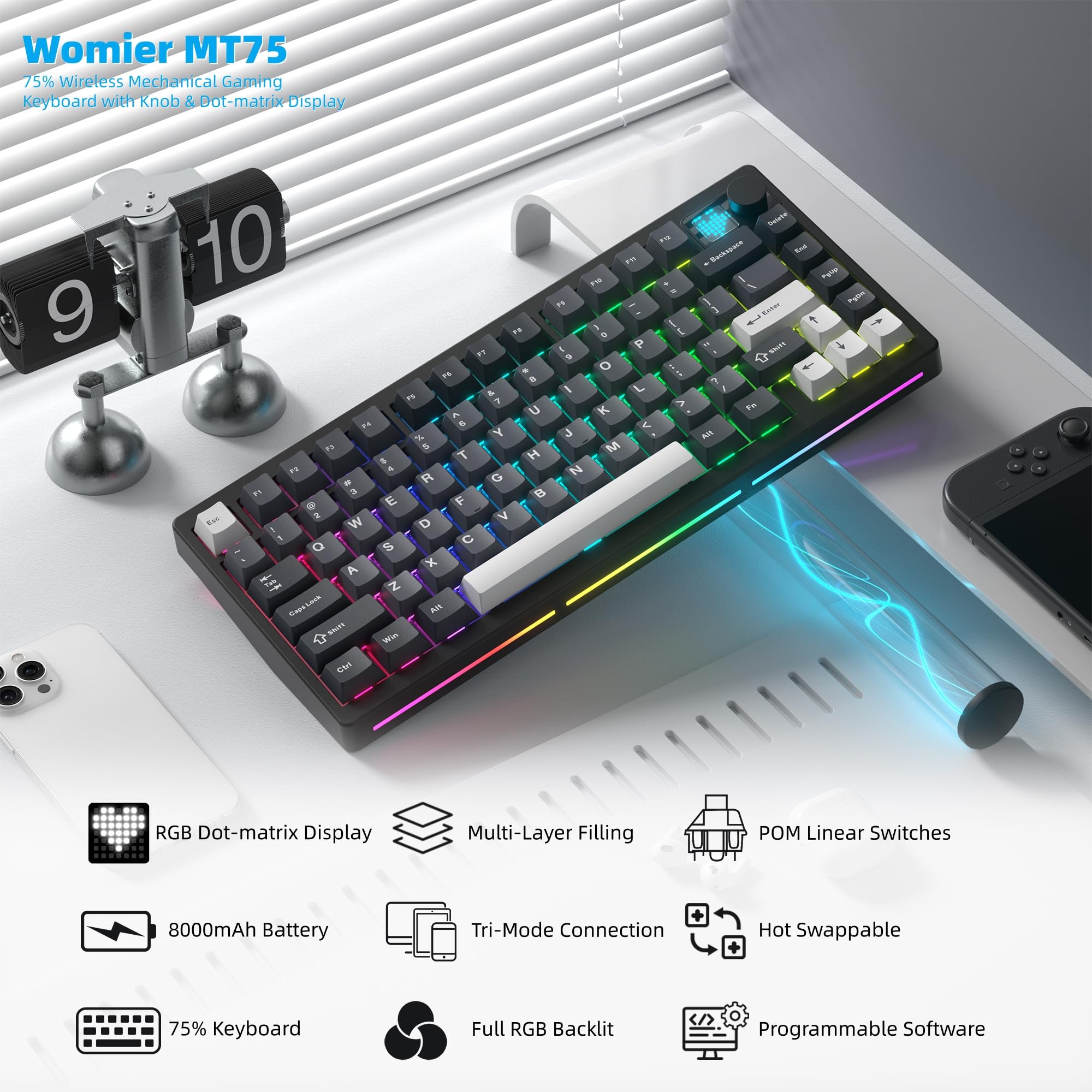 Tastiera Meccanica Wireless Tr - Gaming Keyboard Thocky recensione e prezzo